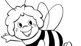 Cute Maya the Bee Coloring Page